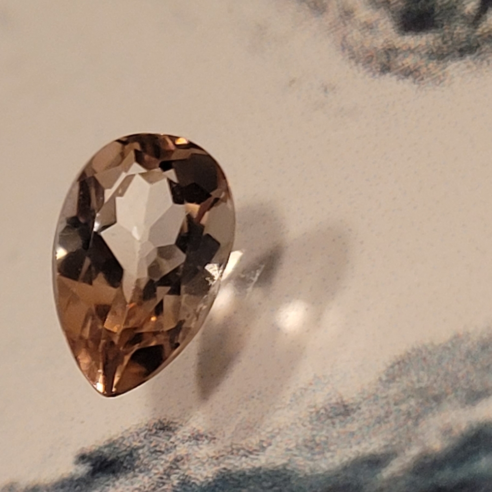 Rare Bi Color Montana Natural No Heat Tear Drop Sapphire Gem
